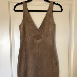 Body Hugging Suede Dress